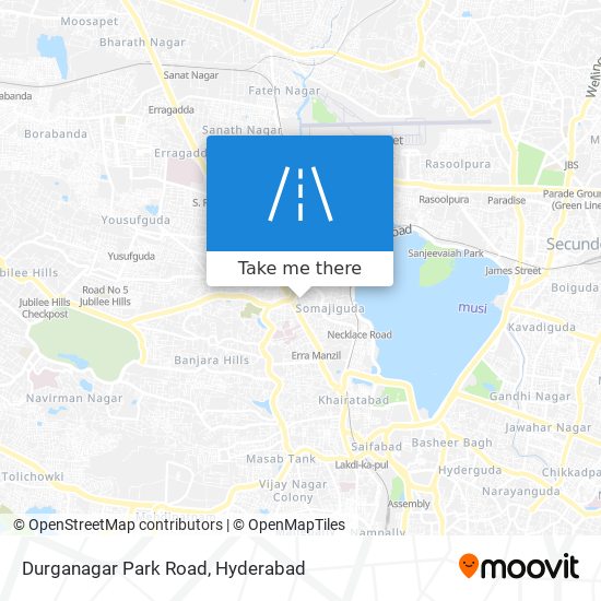 Durganagar Park Road map