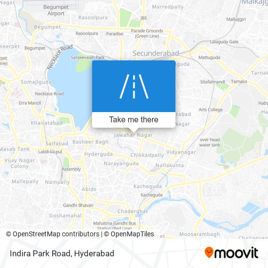 Indira Park Road map