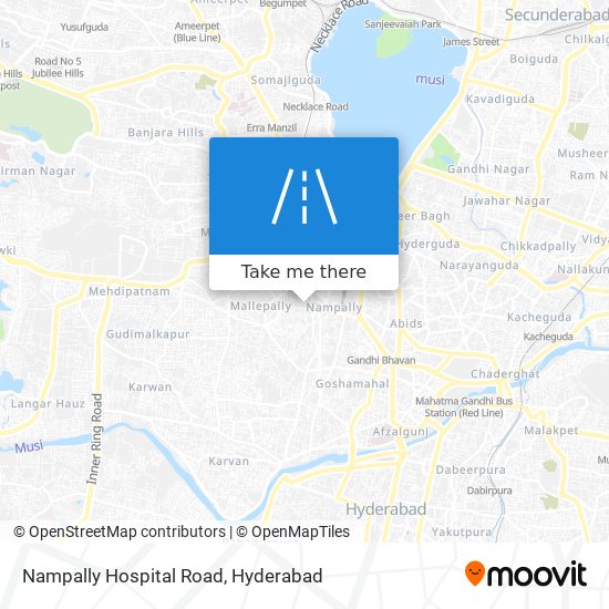 Nampally Hospital Road map