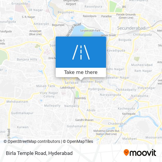 Birla Temple Road map