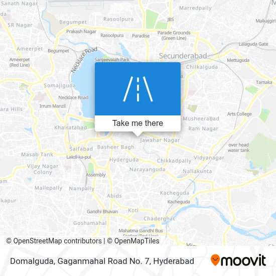 Domalguda, Gaganmahal Road No.7 map
