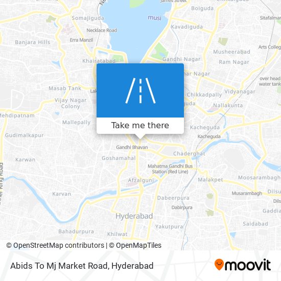 Abids To Mj Market Road map