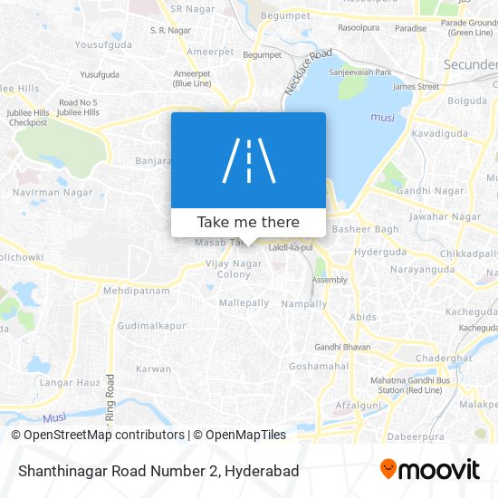 Shanthinagar Road Number 2 map