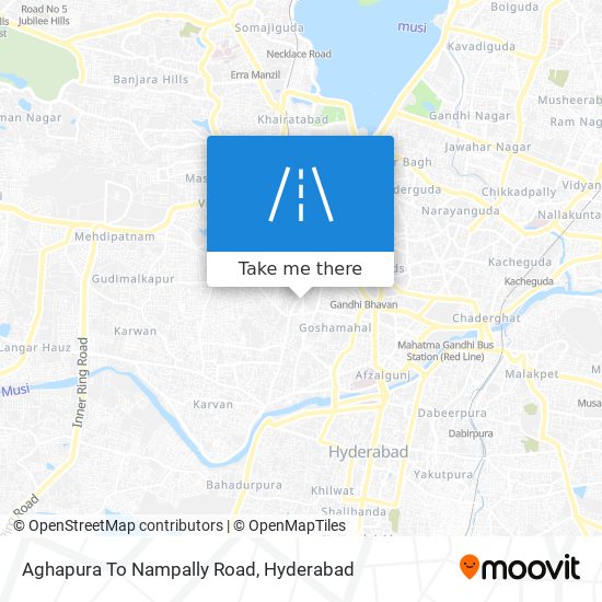 Aghapura To Nampally Road map