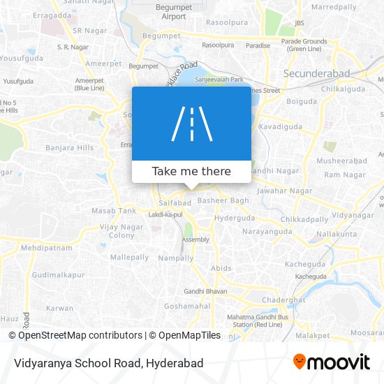 Vidyaranya School Road map