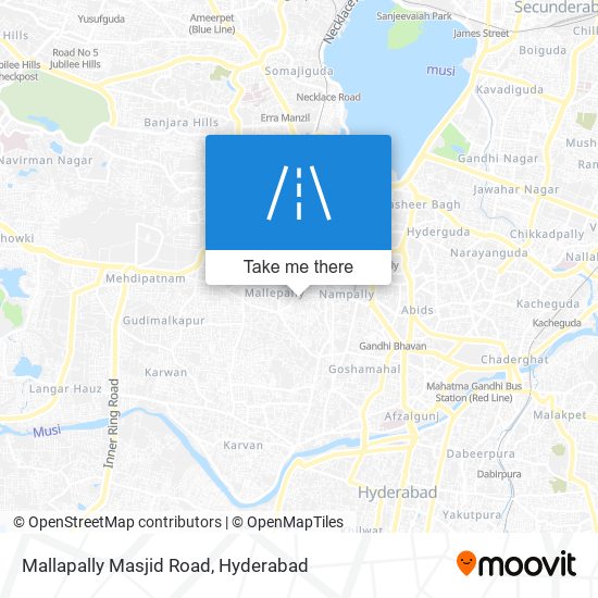 Mallapally Masjid Road map
