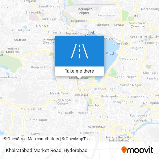 Khairatabad Market Road map