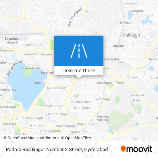 Padma Roa Nagar Number 2 Street map