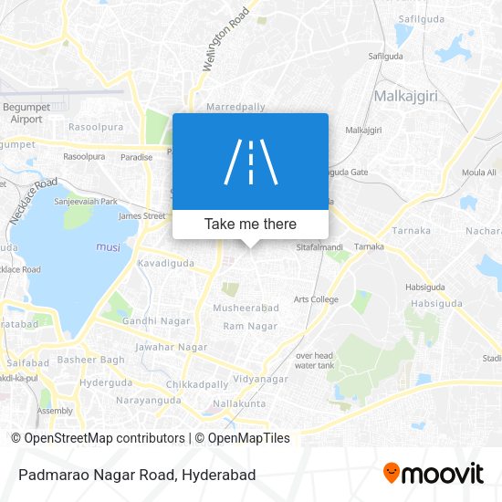 Padmarao Nagar Road map