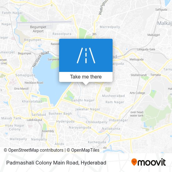 Padmashali Colony Main Road map