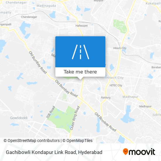 Gachibowli Kondapur Link Road map