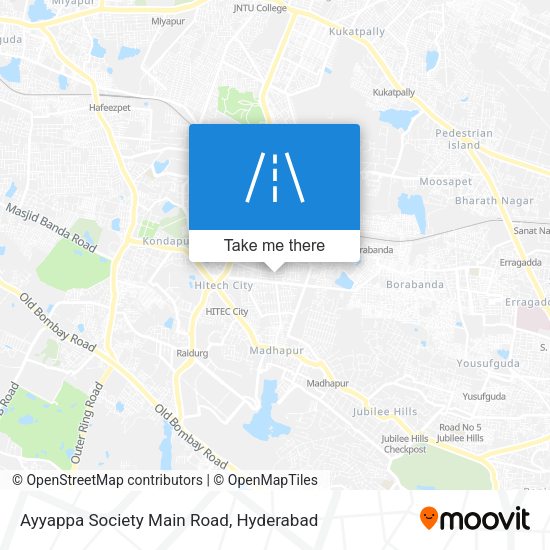 Ayyappa Society Main Road map