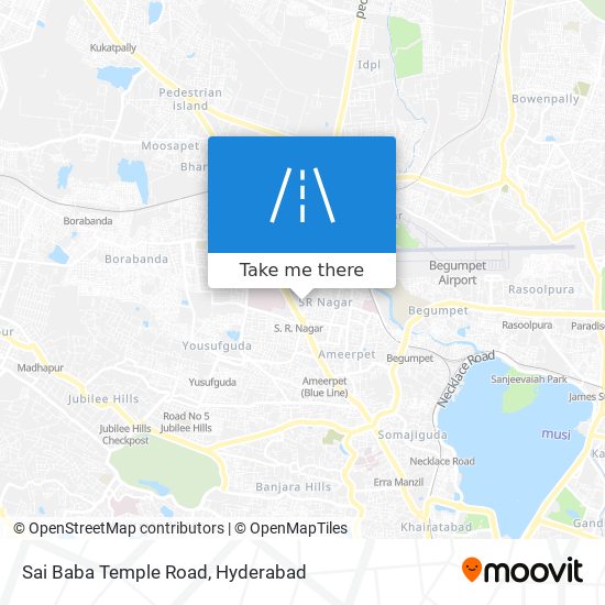 Sai Baba Temple Road map