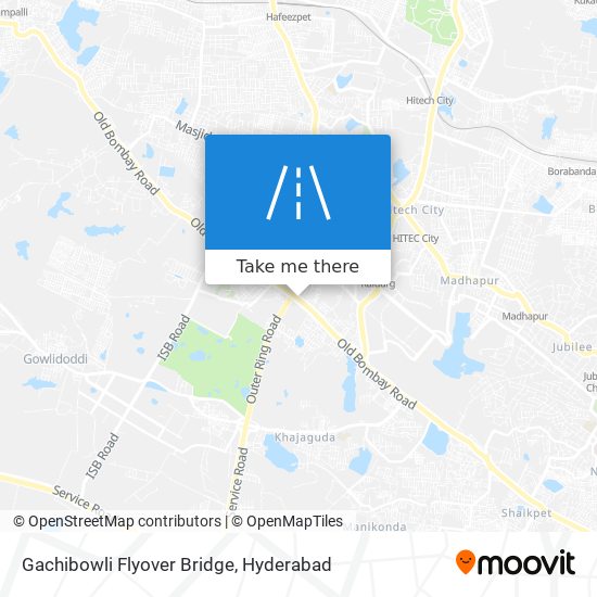 Gachibowli Flyover Bridge map