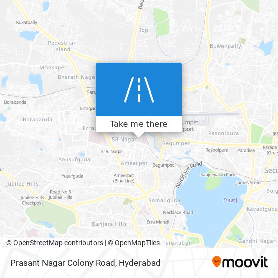 Prasant Nagar Colony Road map