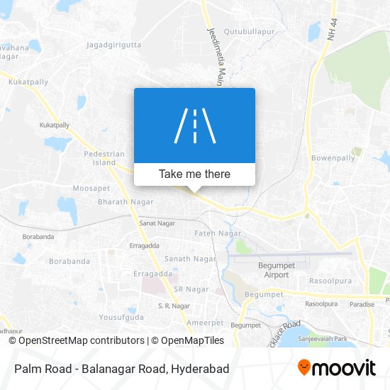 Palm Road - Balanagar Road map
