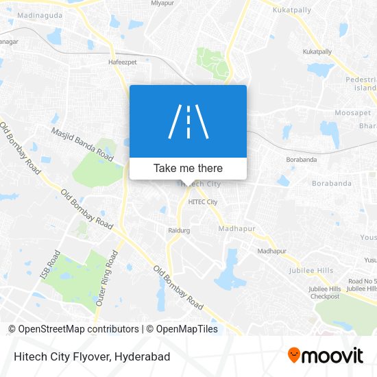 Hitech City Flyover map