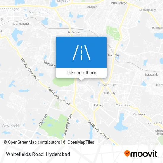 Whitefields Road map