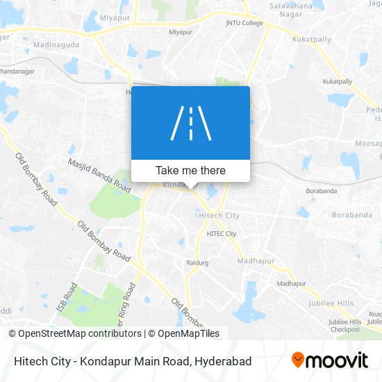 Hitech City - Kondapur Main Road map