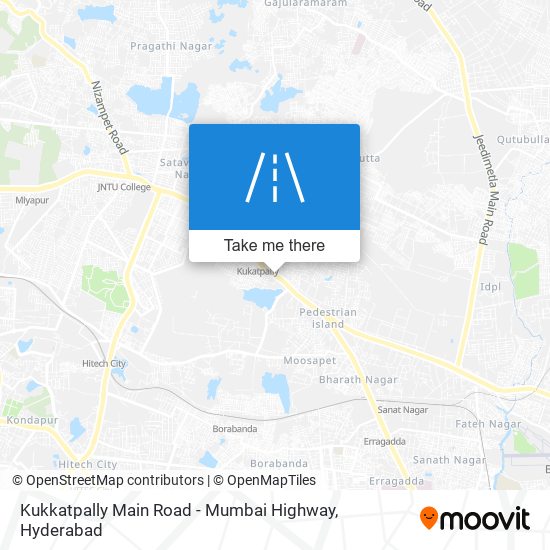 Kukkatpally Main Road - Mumbai Highway map