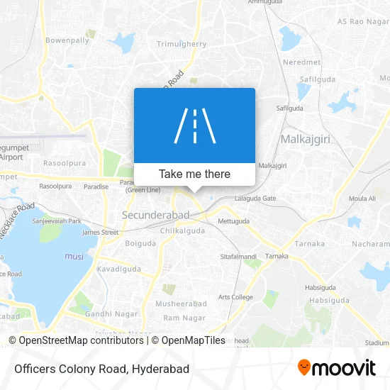 Officers Colony Road map