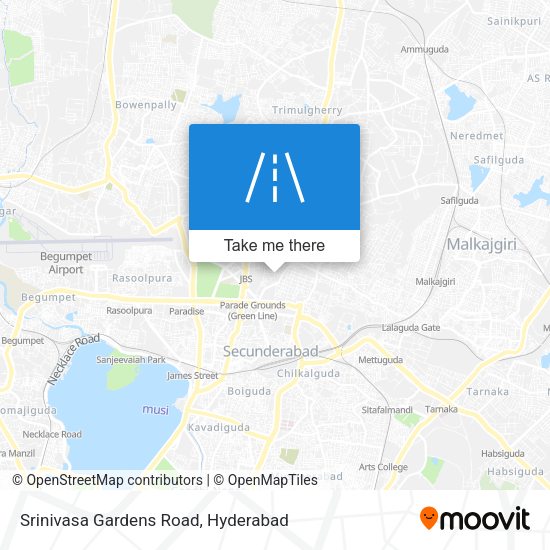 Srinivasa Gardens Road map