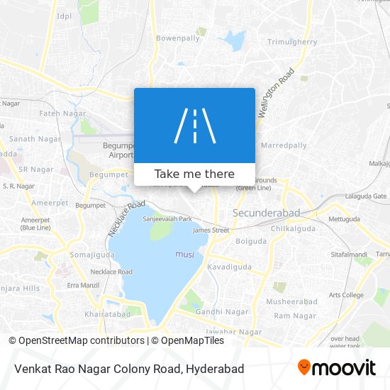 Venkat Rao Nagar Colony Road map