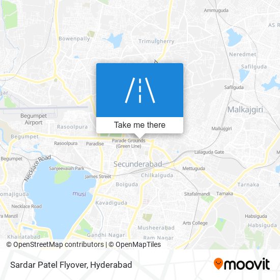 Sardar Patel Flyover map