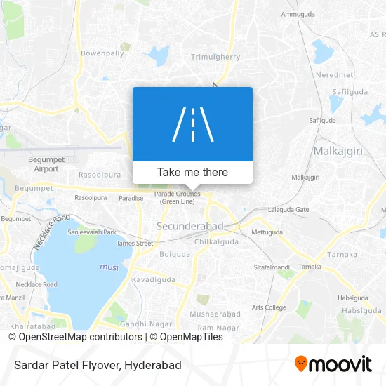 Sardar Patel Flyover map