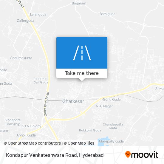 Kondapur Venkateshwara Road map