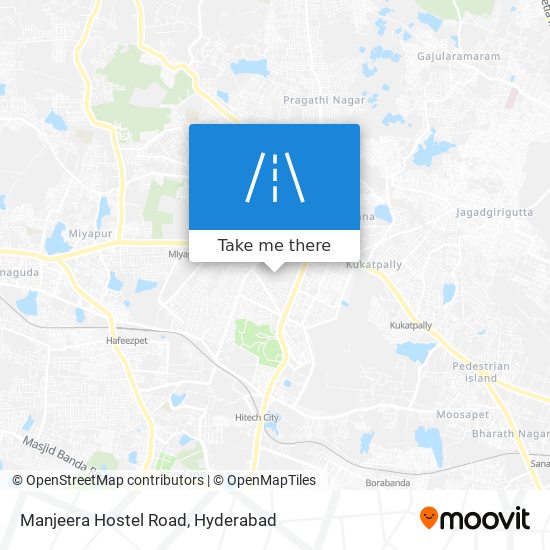 Manjeera Hostel Road map