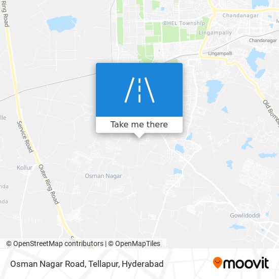 Osman Nagar Road, Tellapur map