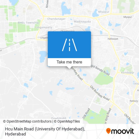 Hcu Main Road (University Of Hyderabad) map