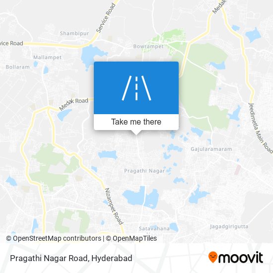 Pragathi Nagar Road map