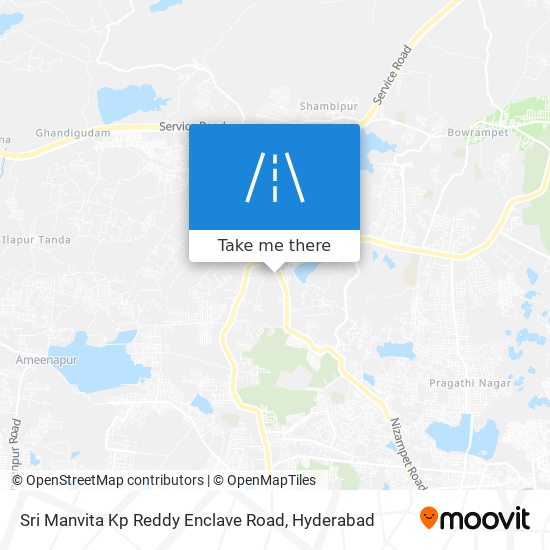 Sri Manvita Kp Reddy Enclave Road map