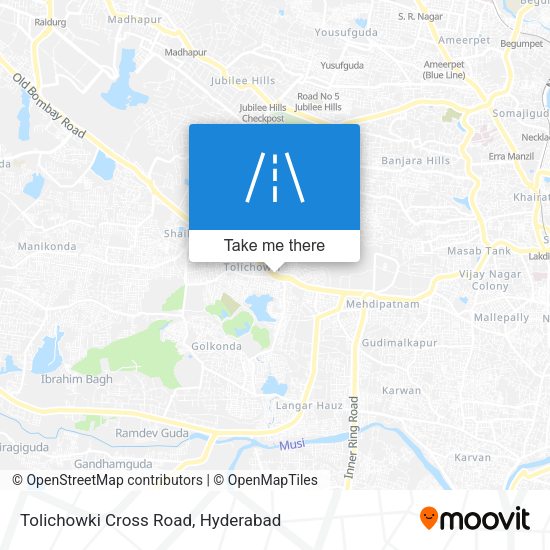 Tolichowki Cross Road map