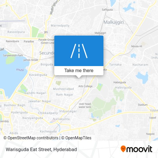 Warisguda Eat Street map