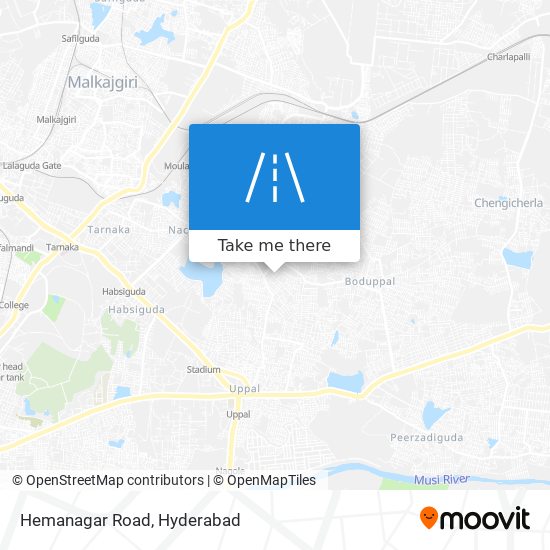Hemanagar Road map