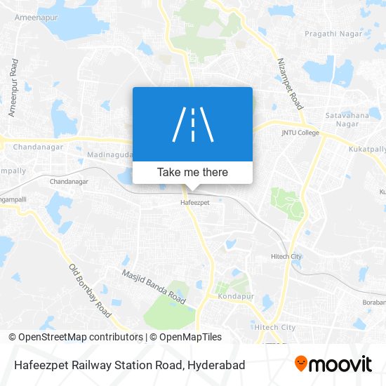 Hafeezpet Railway Station Road map