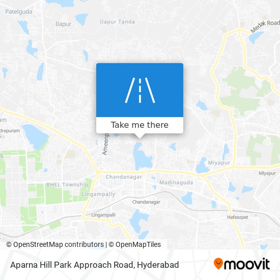 Aparna Hill Park Approach Road map