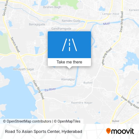 Road To Asian Sports Center map
