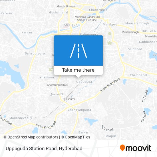 Uppuguda Station Road map