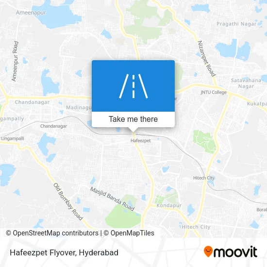 Hafeezpet Flyover map