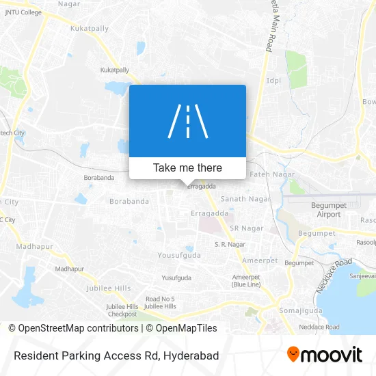 Resident Parking Access Rd map