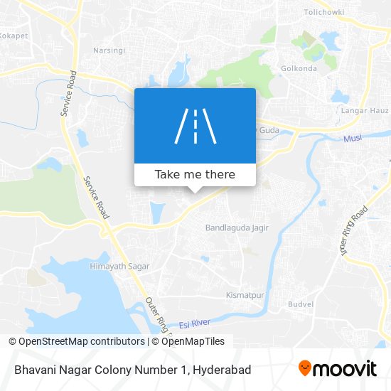 Bhavani Nagar Colony Number 1 map