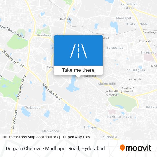 Durgam Cheruvu - Madhapur Road map