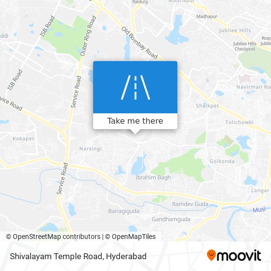 Shivalayam Temple Road map