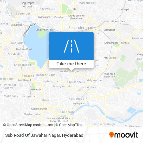 Sub Road Of Jawahar Nagar map