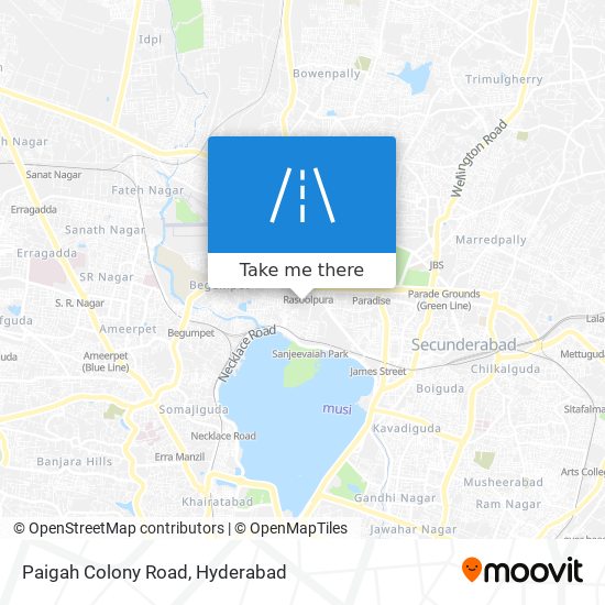 Paigah Colony Road map