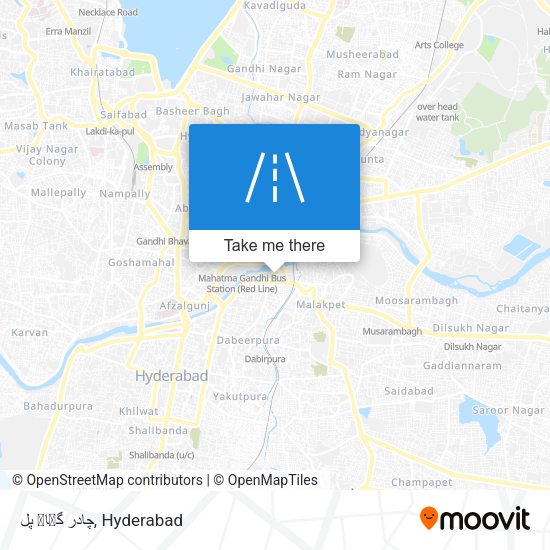 چادر گھاٹ پل map